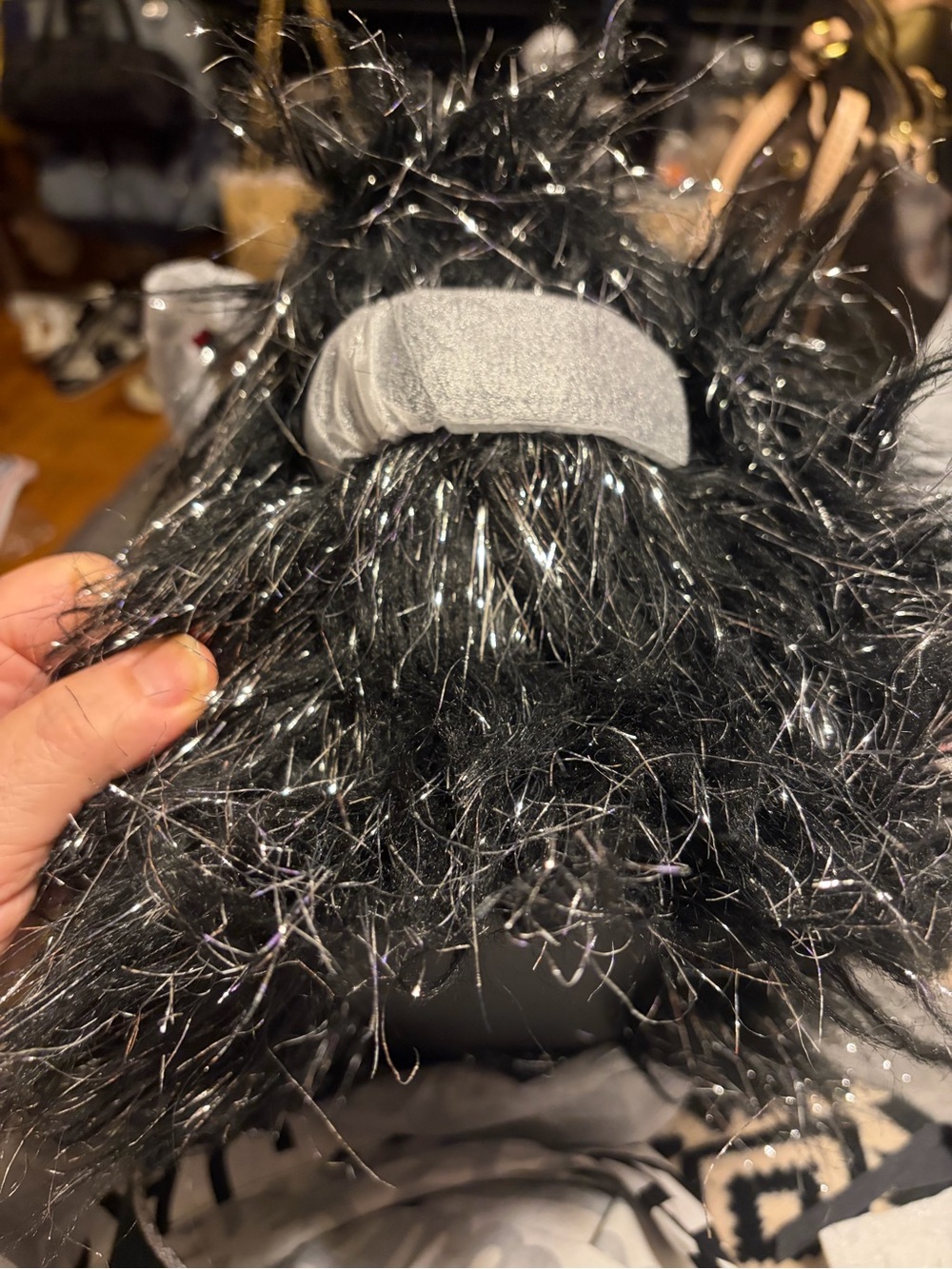 Marc Jacob’s NWT Faux Fur and Leather “Creature Tote with Shimmer - Picture 8 of 15